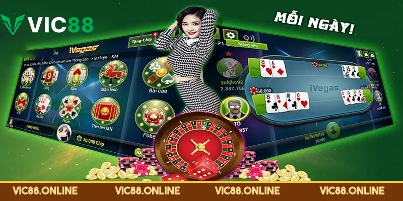 Vic88 - Nhà cái đến từ Thuỵ Sĩ - Tham gia cá cược thưởng 88k 20 Game bài đổi thưởng VIC88 hấp dẫn bậc nhất hiện nay
